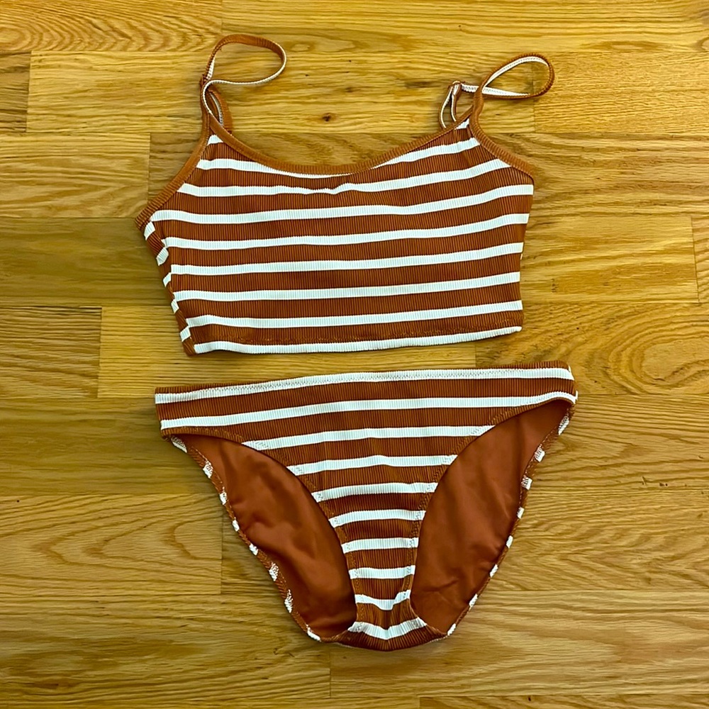Aerie Ribbed Two Piece Swim Suit